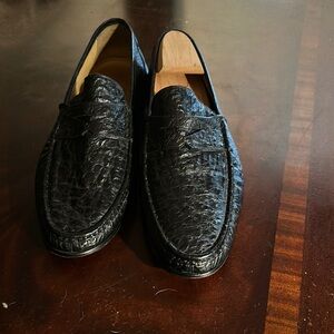 Classic Black Men's Genuine Ostrich Loafer